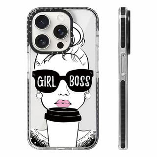 Cô Gái BOSS Cà Phê Phác Thảo Tranh Không Dây Từ Tính Sạc Ốp Lưng Tương Thích Cho IPhone11 12 13 14 15 16ProMax Bao 16PLUS Silicon Mềm Trong Suốt Ốp Lưng Chống Sốc