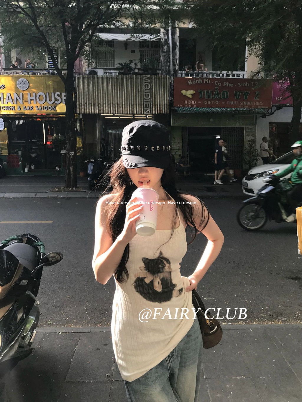 Mũ bóng chày phong cách Hàn Quốc, đục khoét rivet đầu phẳng xương, thời trang đường phố