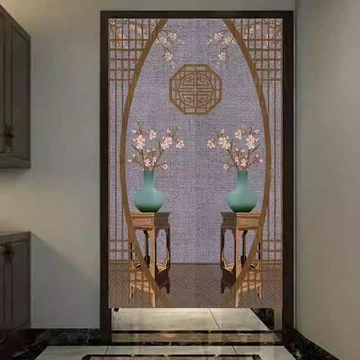 Hoa Lưới Bình Vải Zen Rèm Cửa Phòng Ngủ Phòng Khách Treo Rèm Phòng Tắm Rèm Dài Không Rỉ Trang Trí Vách Ngăn Rèm