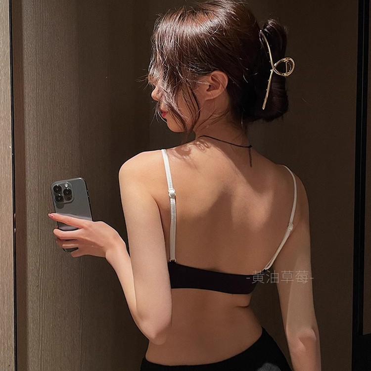Nhẹ Nữ Đệm Mềm Áo Ngực Gợi Cảm Loại U Đồ Lót Thoải Mái Không Dây Thanh Niên Cô Gái Bralette Quần Lót Ngực Nhỏ