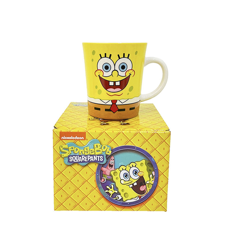 SpongeBob SquarePants Pie Star Cốc Dễ Thương Cốc Gốm Có Hộp Quà Tặng Thìa Sinh Viên Hoạt Hình Quà Tặng Sinh Nhật Cô Gái