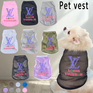 Quần Áo Thú Cưng Xuân Hè Mùa Thu Họa Tiết Thời Trang In Hình Chó Áo Vest Lưới Polyester Quần Áo Thoáng Khí