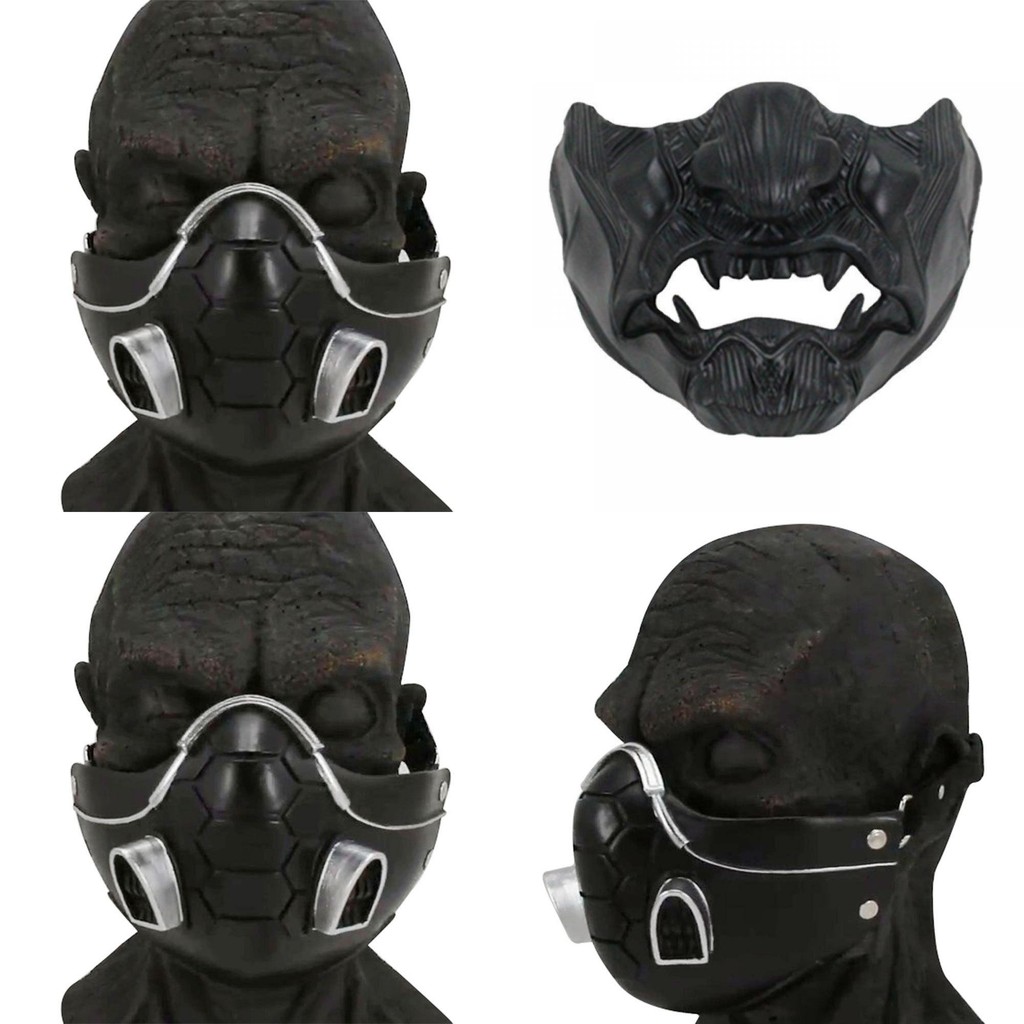 Ghost Tsushima Of Mask Mặt nạ nhựa nửa mặt cho Halloween Giáng sinh và ...
