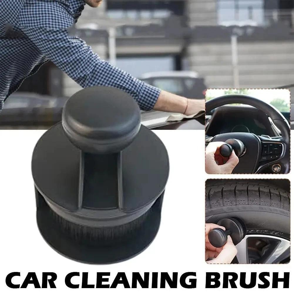 Bàn chải lốp ô tô Loại bỏ bụi Hiện vật Bàn chải có nắp Bàn chải ô tô di động mật độ cao Phụ kiện dụng cụ làm sạch ô tô