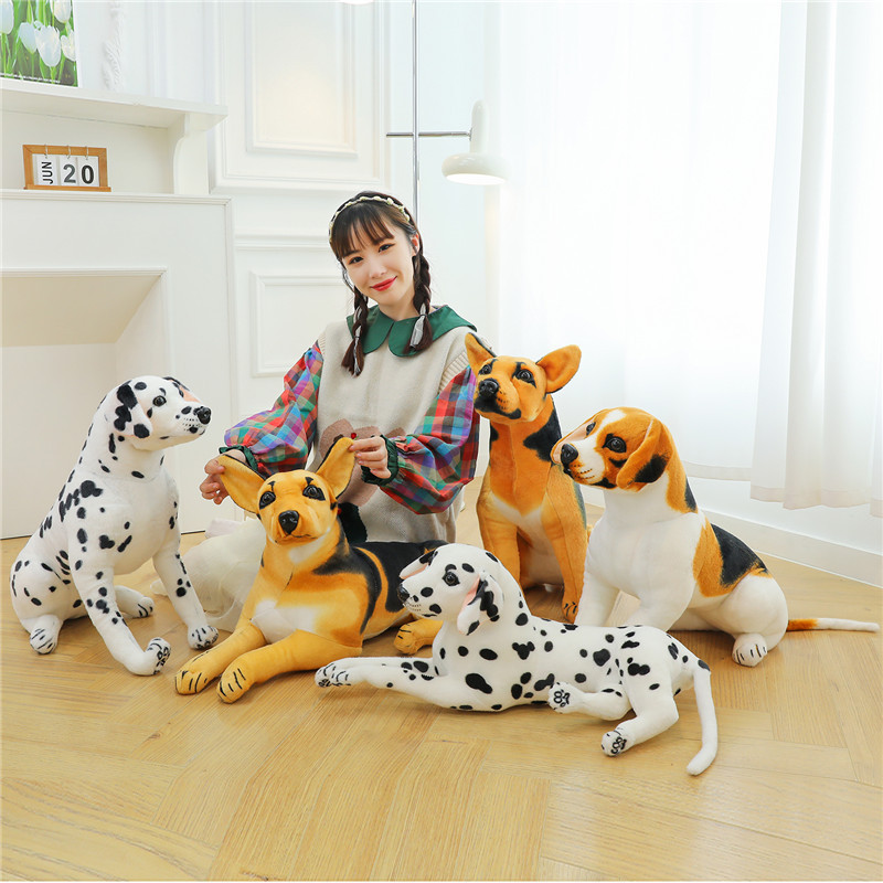 Puppy Sang Trọng Đồ Chơi Thực Tế Mềm Chó Cừu Shar Pei Dalmatian Tai Dài Quà Tặng Cho Chó