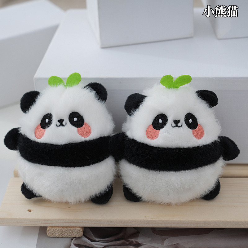 Móc khóa dễ thương gấu trúc Đồ chơi gấu Mini đáng yêu sang trọng có làm đầy mềm mại và ấm cúng