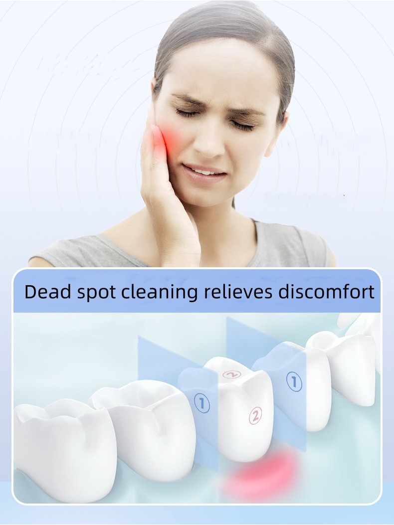 Mô tả EVEBOT Máy rửa Miệng điện thông minh, máy rửa nha khoa điều chỉnh ba giai đoạn di động, dung tích cao 230ml, sạc USB, chống nước IPX7 - 6