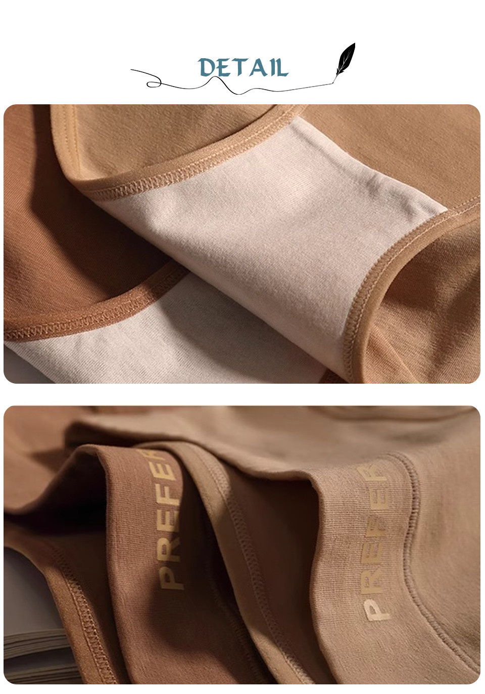 Mô tả Fallsweet Nữ Plus Kích Thước Quần Lót Cotton Nguyên Chất Eo Cao Mềm Quần Đùi Thoáng Khí Thân Thiết Underware M-2XL - 9
