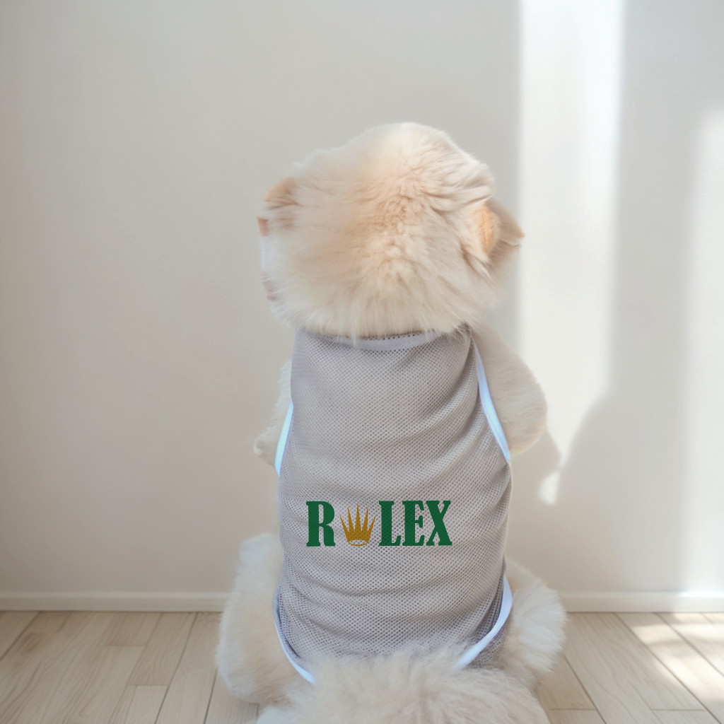 Quần áo cho chó cưng RLEX In hình lưới Polyester thoáng khí Áo Vest cho chó nhỏ và vừa