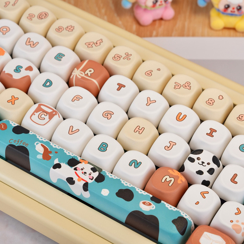 Cà phê chó Keycap Thái MOA Profile Chất liệu PBT DYE-SUB Bộ hoàn chỉnh ...
