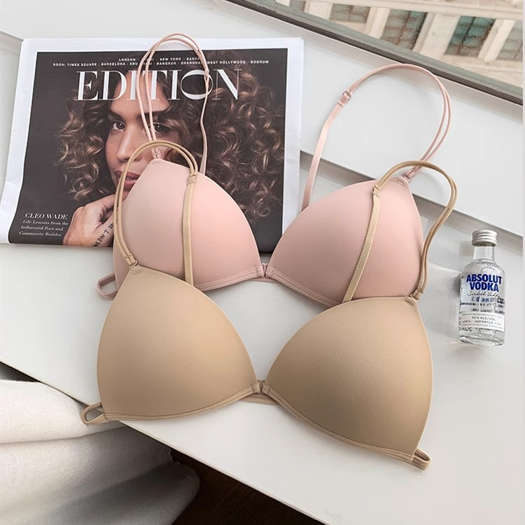 Trước Đóng Cửa Nữ Push Up Bra Thời Trang Gợi Cảm Kiểu Pháp Đồ Lót Mềm Mại Không Dây Thanh Niên Cô Gái Quần Lót Ngực Nhỏ