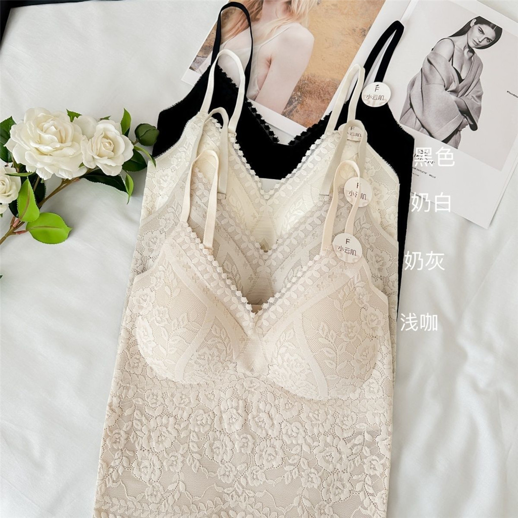 Mùa Xuân Bán Chạy Ren Đẹp Lưng Cố Định Cốc Giữa Đệm Hỗ Trợ Ngực Quần Lót