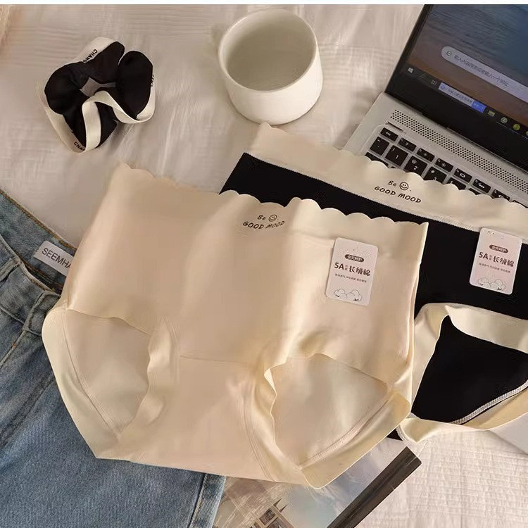 Thời Trang Liền Mạch Nữ Quần Mềm Mại Thoải Mái Giữa Tầng Quần Lót Nữ Kháng Khuẩn Cotton Đáy Quần Đùi