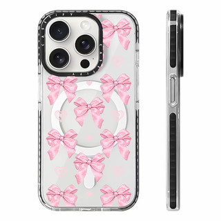 Ốp điện thoại sạc từ tính không dây hình nơ màu hồng tương thích cho IPhone11 12 13 14 15 16 Pro Max Cover 16 PLUS Silicone mềm trong suốt Vỏ chống sốc