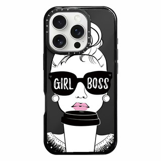 Cô Gái BOSS Cà Phê Phác Thảo Tranh Không Dây Từ Tính Sạc Ốp Lưng Tương Thích Cho IPhone11 12 13 14 15 16ProMax Bao 16PLUS Silicon Mềm Trong Suốt Ốp Lưng Chống Sốc