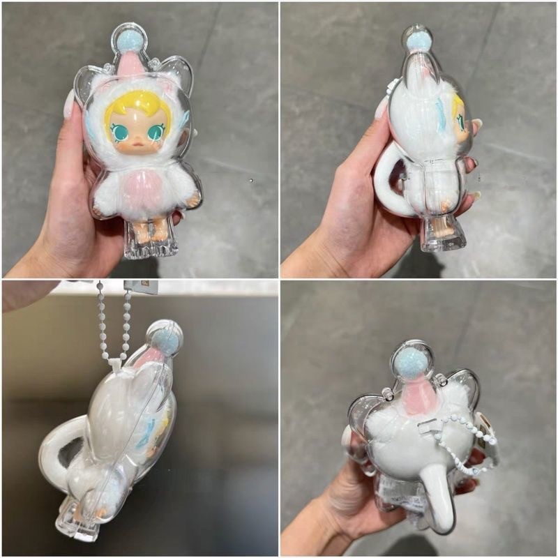 3 Chiếc BabyMolly Acrylic Búp Bê Di Động Chống Thấm Nước Chống Bụi Ốp Lưng HD Trong Suốt Bảo Vệ Hộp Bảo Quản Vinyl Hình Mặt Dây Chuyền Túi Không Búp Bê