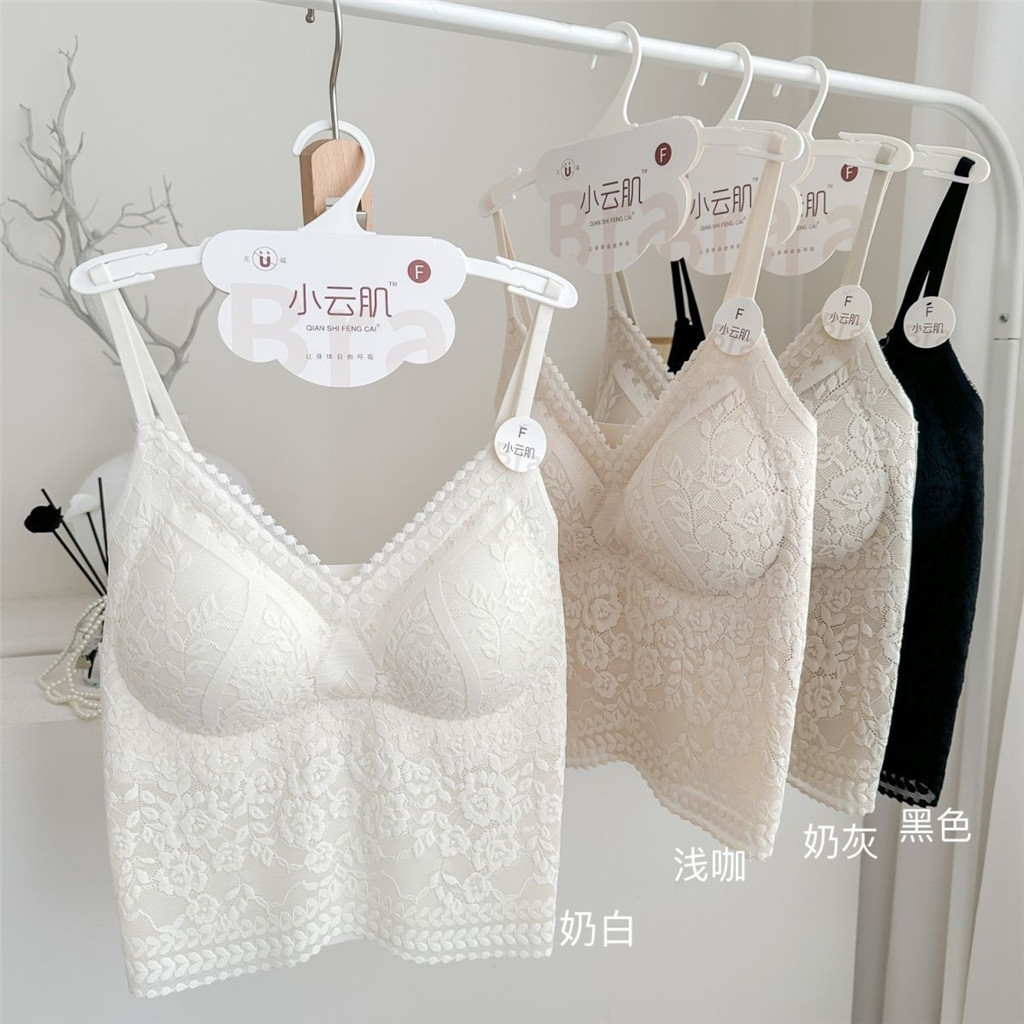 Mùa Xuân Bán Chạy Ren Đẹp Lưng Cố Định Cốc Giữa Đệm Hỗ Trợ Ngực Quần Lót