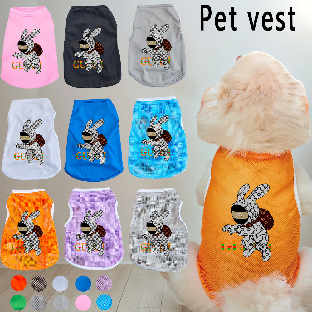 Áo Vest thú cưng có họa tiết hoạt hình, có thể giặt được, quần áo thú cưng không tay thoáng khí thoải mái cho mùa xuân hè, thích hợp cho chó nhỏ và vừa mèo