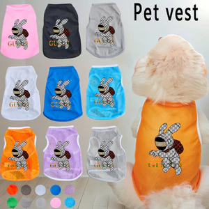 Áo Vest thú cưng có họa tiết hoạt hình, có thể giặt được, quần áo thú cưng không tay thoáng khí thoải mái cho mùa xuân hè, thích hợp cho chó nhỏ và vừa mèo