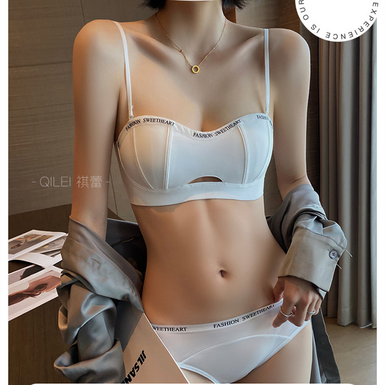 Ngực Nhỏ Nữ Push Up Bra Mềm Mại Không Dây Quần Lót Thời Trang Chữ Cái Nữ Bralette Quần Lót