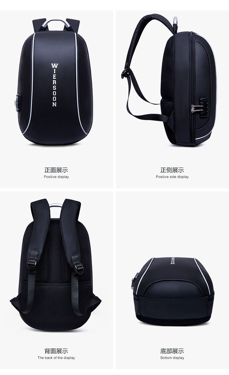 Ba lô nam Wilson Hard Shell Đa chức năng Khóa kết hợp kinh doanh chống