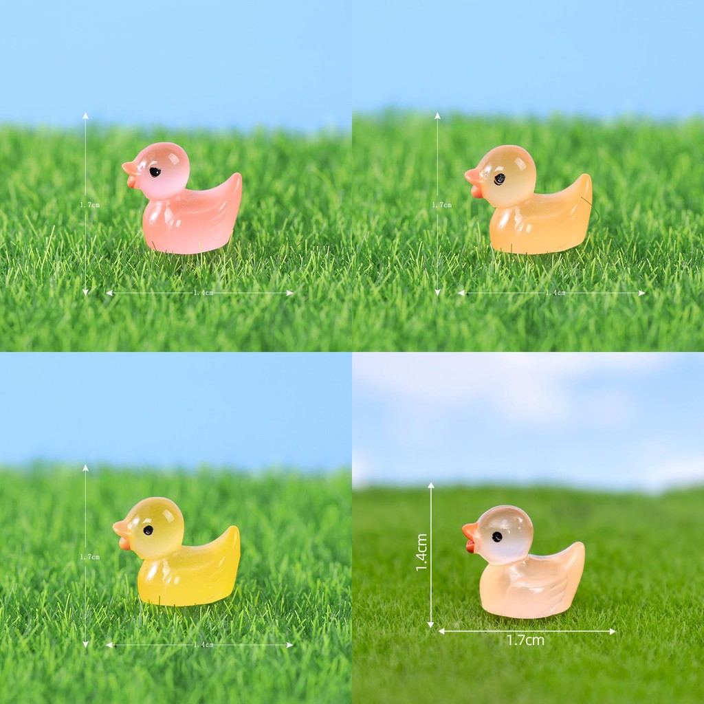 Đồ trang trí vịt phát sáng trong bóng tối cho rêu Phong cảnh vi mô Thủ công nhựa