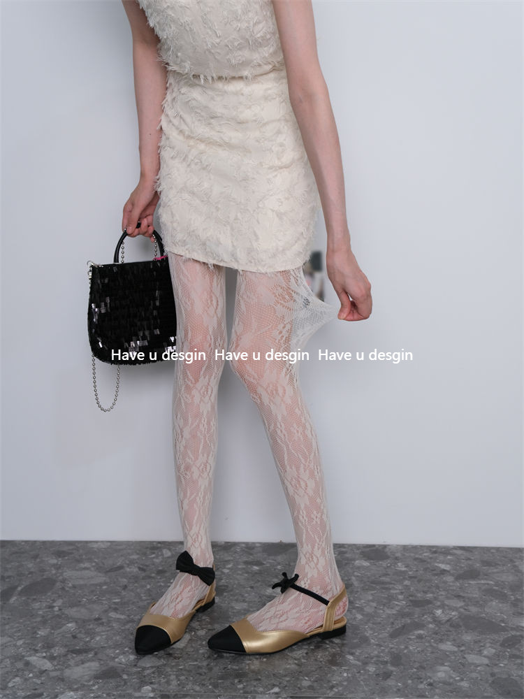 Có bạn desgin
 Niche Thời Trang Hoa Hướng Dương Ren Fishnet Vớ Thoáng Mát Quần Nữ
