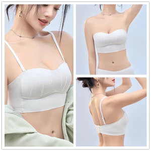 32-38ab Bọt Biển Mỏng Nữ Áo Ngực Mềm Mại Nhỏ Ngực Đẩy Thanh Niên Cô Gái Quần Lót Thoải Mái Không Dây Quần Lót