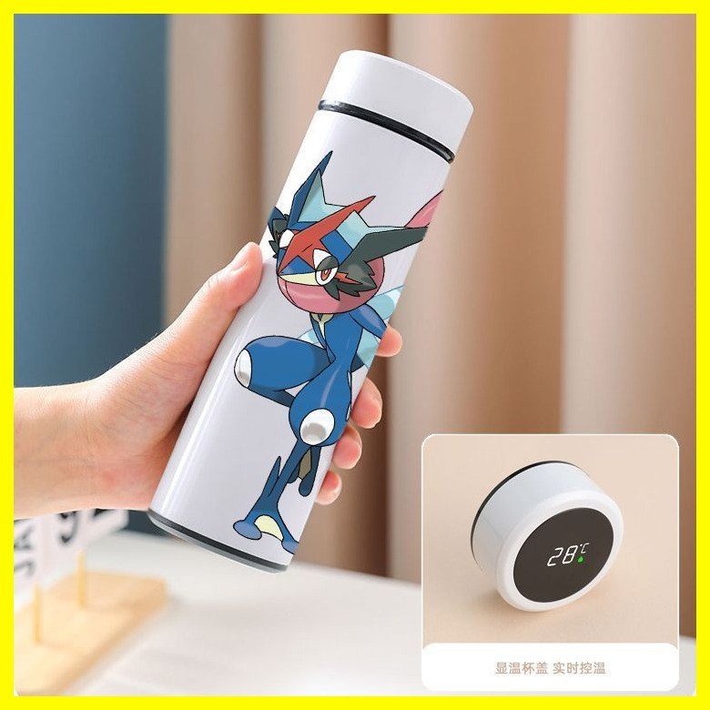 [ZOCI] Cốc giữ nhiệt Greninja Pokémon Koga Ninja Ếch Bình giữ nhiệt thông minh Công suất lớn Thép không gỉ Di động Nhiệt độ có giá trị cao Measur