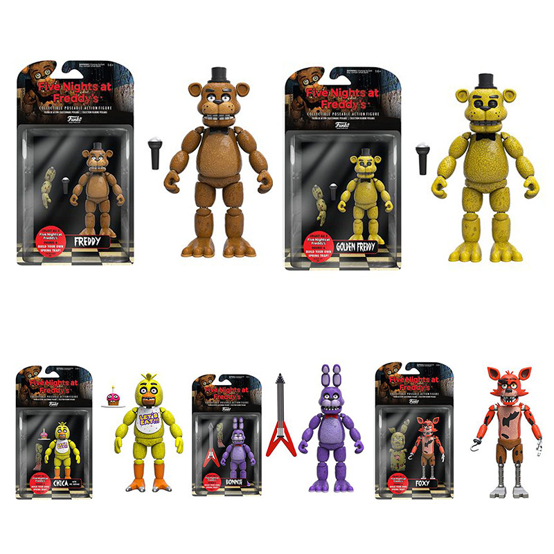 Fnaf Charming Funko Năm Đêm Tại Freddy 's Articulated Golden Freddy Đồ Chơi Hành Động Hình