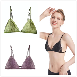 Thanh Niên Cô Gái Mềm Áo Ngực Đóng Cửa Trước Nữ Không Dây Đồ Lót Nữ Bralette Quần Lót