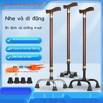 ( Sẵn) 【30Bán Chạy1.1Vạn Kiện】Gậy cho người già, gậy chống trượt, gậy bốn chân, gậy y tế, gậy bốn g