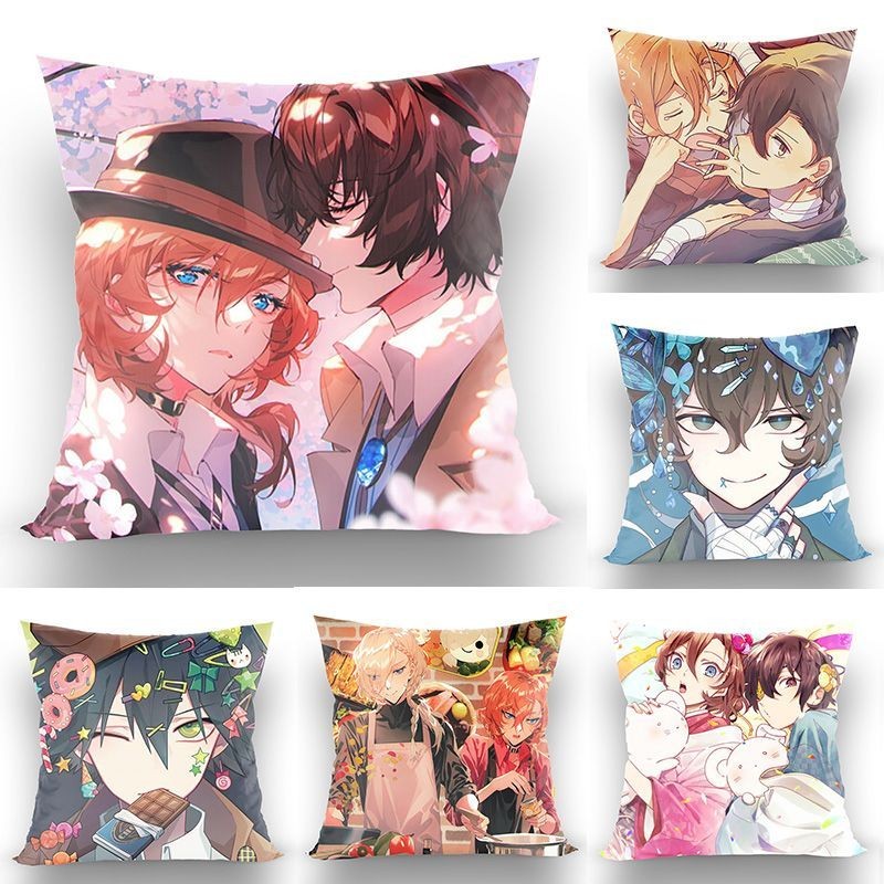 Gối Bungo Đi Lạc Chó Nakahara Chuuya Dazai osamu Ryunosuke Akutagawa Bungo Đi Lạc Chó Gối Con Người Loại osamu Nakajima Anime Ngoại Vi Đệm Nam Nữ Trường Quà Tặng Sinh Nhật