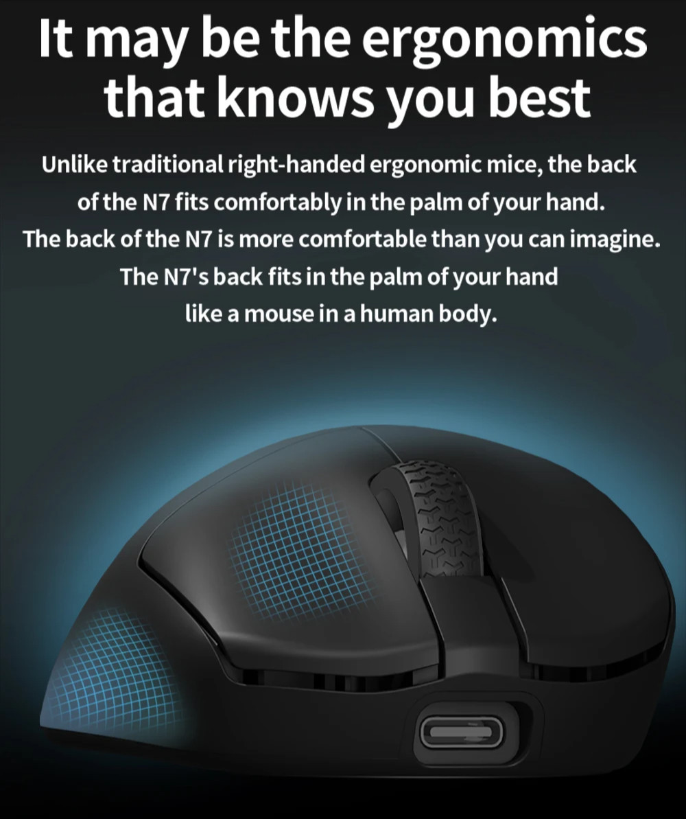 Darmoshark N7 MAX Gaming Mouse Wired Wireless Double 8K PAW3950 ...