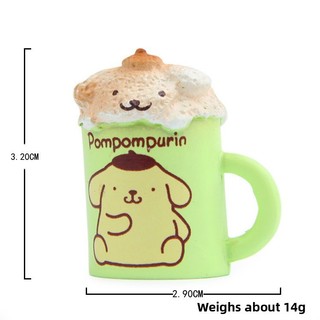 Bức tượng nhựa thực phẩm nhỏ có bánh Pudding Pompompurin hoạt hình cho lễ hội và quà tặng sử dụng