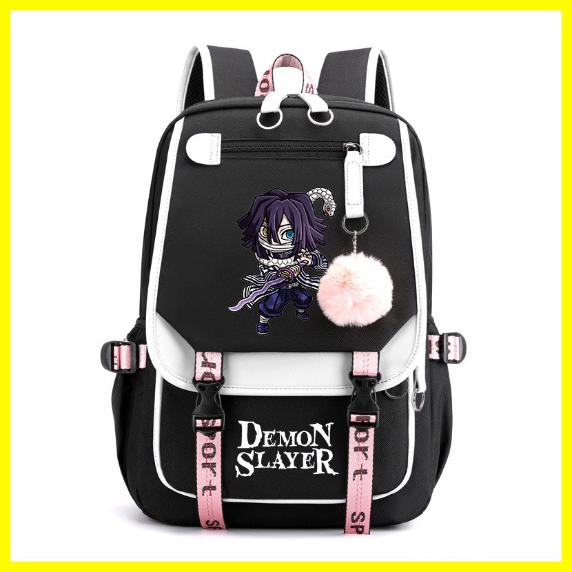 [ZOCI] Schoolbag Demon Slayer Iguro Obanai Anime Phong Cách Rỗng Chống Mài Mòn Ba Lô Học Sinh Demon Slayer Iguro Xiaobanai In Dung Tích Lớn