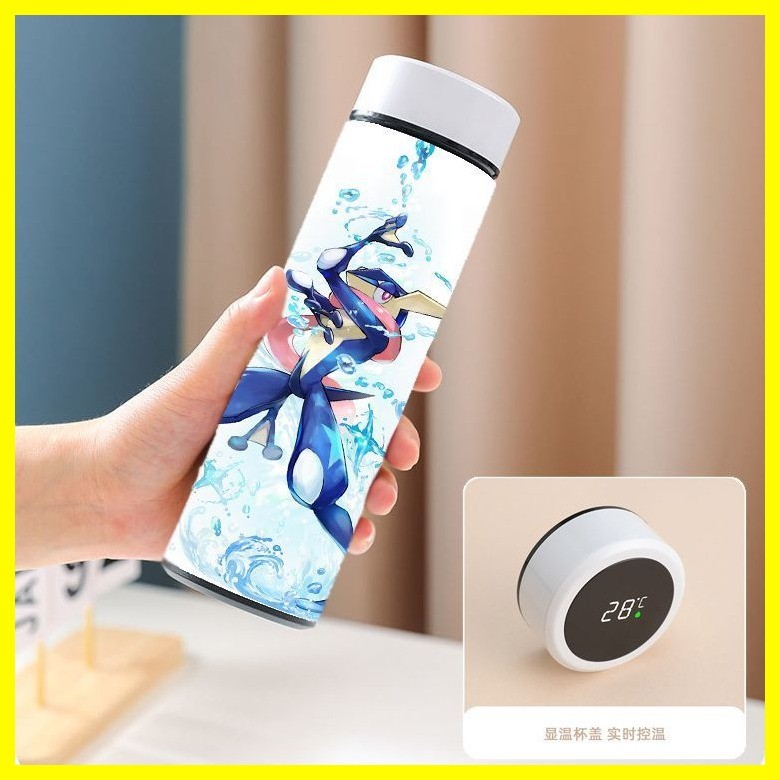 [ZOCI] Cốc giữ nhiệt Greninja Pokémon Koga Ninja Ếch Bình giữ nhiệt thông minh Công suất lớn Thép không gỉ Di động Nhiệt độ có giá trị cao Measur