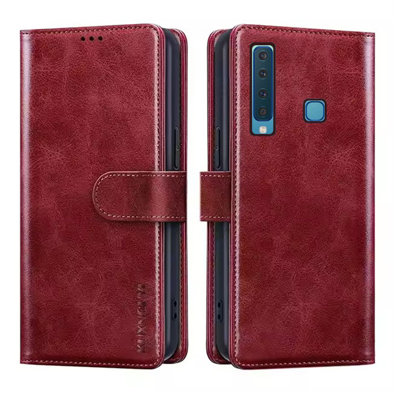 Ốp điện thoại ví cho amsung Galaxy A9 2018 A920F A920 SM-A920F Case 6.3 "có ngăn đựng thẻ Vỏ chống sốc bằng da lật từ tính