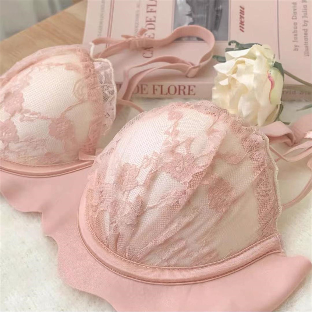 Ngực Nhỏ Bé Gái Áo Ngực Mềm Mại Gợi Cảm Ren Quần Lót Không Dây Push Up Nữ Bralette Quần Lót