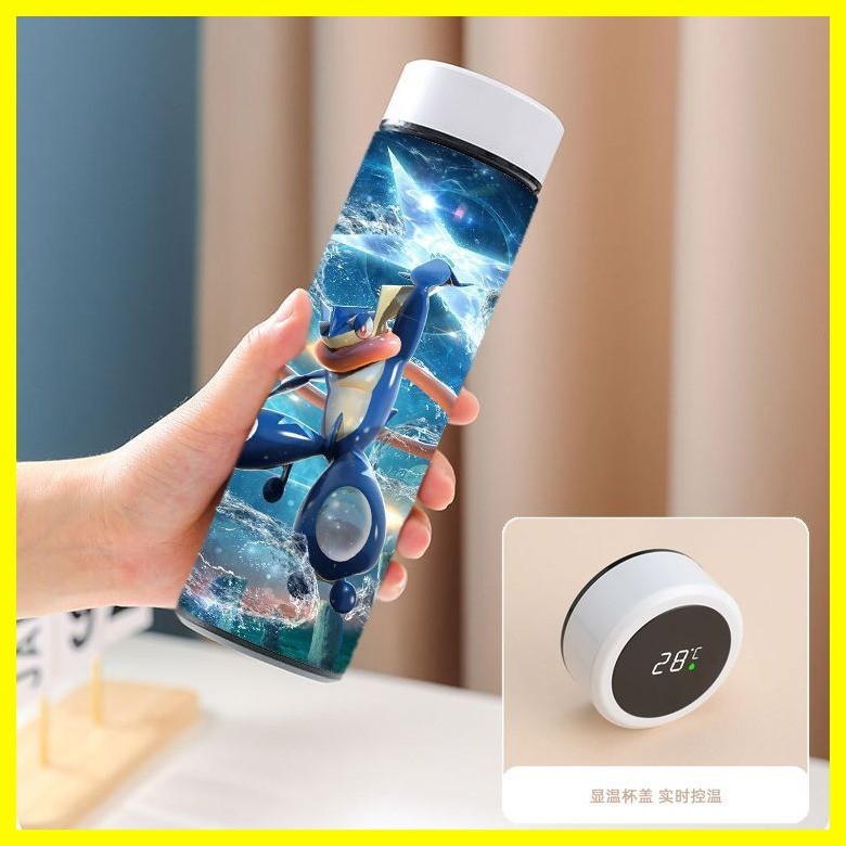 [ZOCI] Cốc giữ nhiệt Greninja Pokémon Koga Ninja Ếch Bình giữ nhiệt thông minh Công suất lớn Thép không gỉ Di động Nhiệt độ có giá trị cao Measur