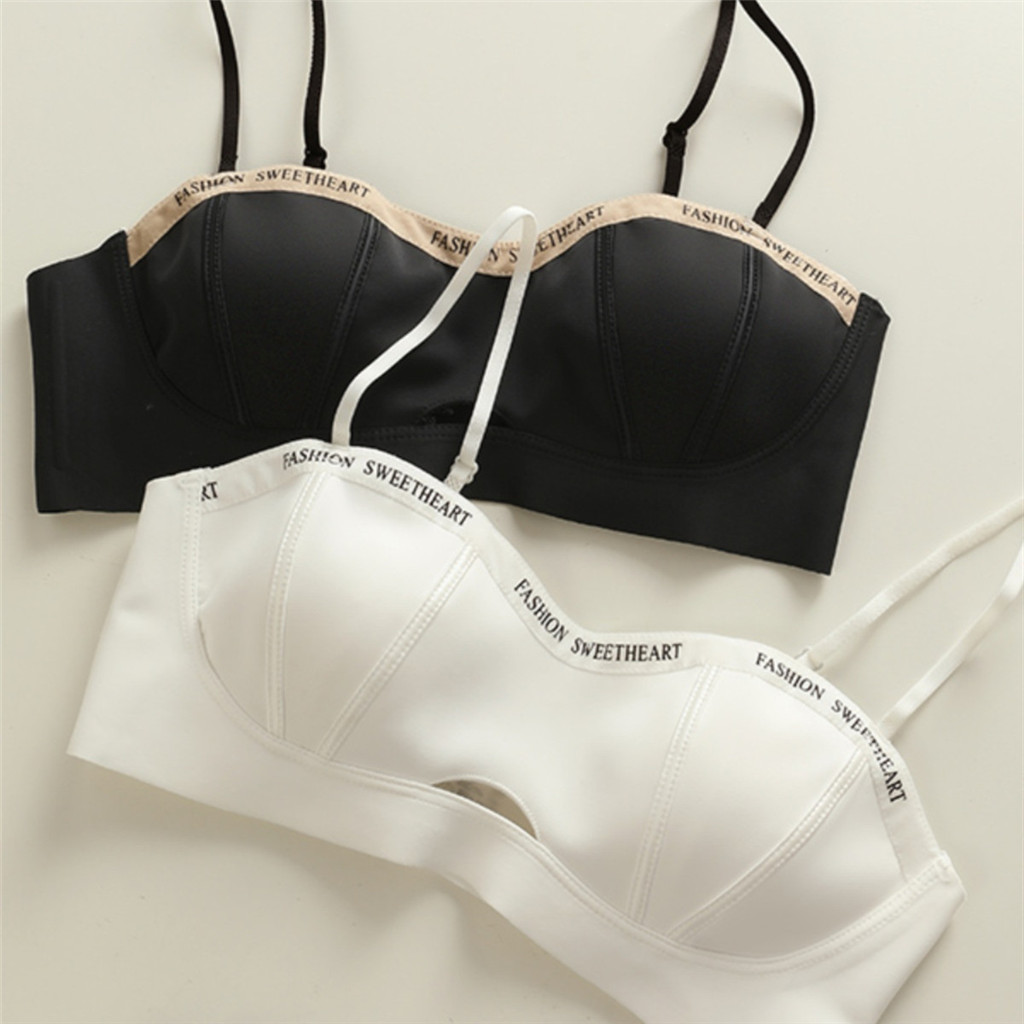 Ngực Nhỏ Nữ Push Up Bra Mềm Mại Không Dây Quần Lót Thời Trang Chữ Cái Nữ Bralette Quần Lót