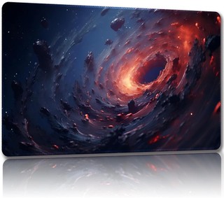 Thảm chơi Malqiqi cho MTG, có túi lưu trữ miễn phí, Thảm chơi game 24 x 14 inch, TCG và Thảm chơi bảng cho thẻ, Thảm để bàn di chuột (Magic Vortex-Regular)