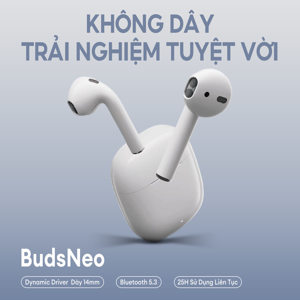 Mô tả Tai Nghe Bluetooth 5.3 Itel BudsNeoTrue Wireless | 25 Giờ Dùng Liên Tục | Cảm Ứng | Chính Hãng - 1