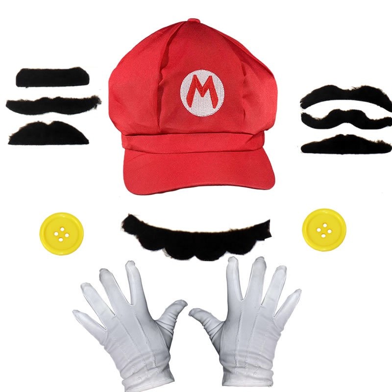 Super Mary Hat Mario Sun Hat Râu Bộ Găng Tay Anime Game Hat | Shopee ...
