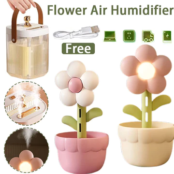 Máy tạo độ ẩm hoa Máy tạo độ ẩm không khí lớn cho phòng Máy tạo độ ẩm không khí có thể sạc lại có đèn Máy tạo độ ẩm USB tại nhà Máy lọc không khí
