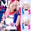 Suicide Squad Harley Quinn Tóc Giả Với Thủ Công Cơ Khí Cho Halloween Cosplay Tiệc Và Sự Kiện