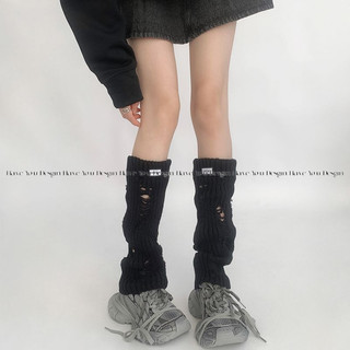 Thu Đông Tất Nữ Nhật Bản Hot Girl Văn Hóa Châu Á Rách Chân Bao y2k Phong Cách Thiên Niên Kỷ Trắng Cọc Tất Nữ