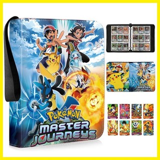 [ZOCI] Túi đựng thẻ Pikachu Charmander Bulbasaur Sách thẻ Pokémon Jiugongge Trang bên trong Bộ sưu tập dung lượng lớn Sách sưu tập Pikachu Sách lưu trữ thẻ 4 ngăn