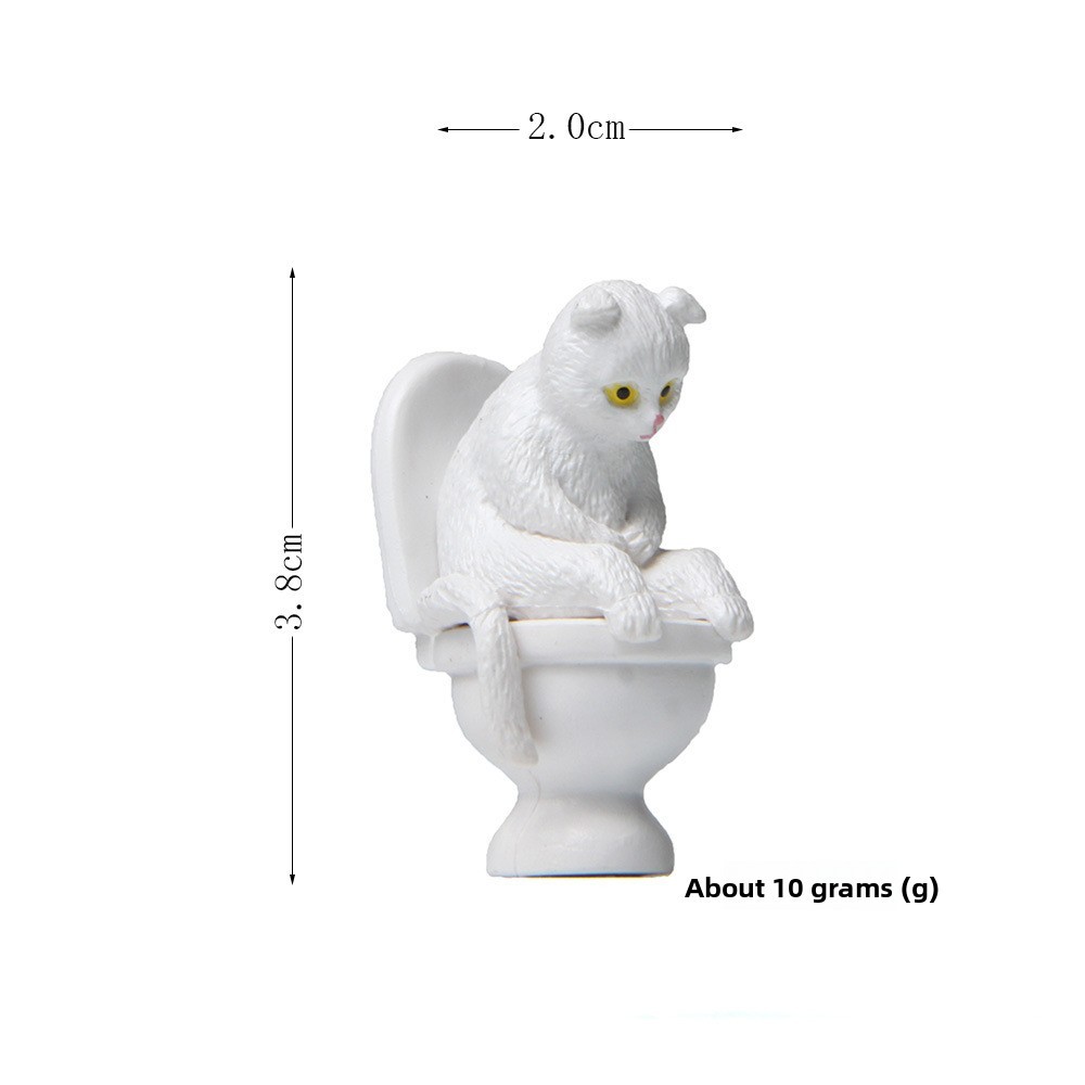 Mèo Closestool Pvc Các Bức Tượng Nhỏ Có Tư Thế Ngồi Cho Lễ Kỷ Niệm Và Mục Đích Trưng Bày Trang Trí