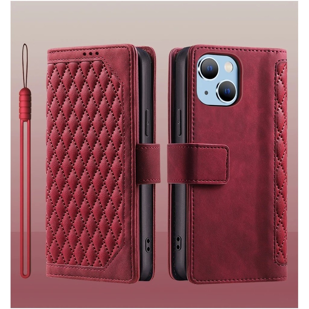 Dành Cho iPhone 16 15 14 13 12 Pro Max Plus Mini Lật Da Đựng Thẻ Sách Ví Đứng Bảo Vệ Toàn Diện Vỏ iPhone 12 13 14 15 16 Pro Max Plus Vỏ Điện Thoại